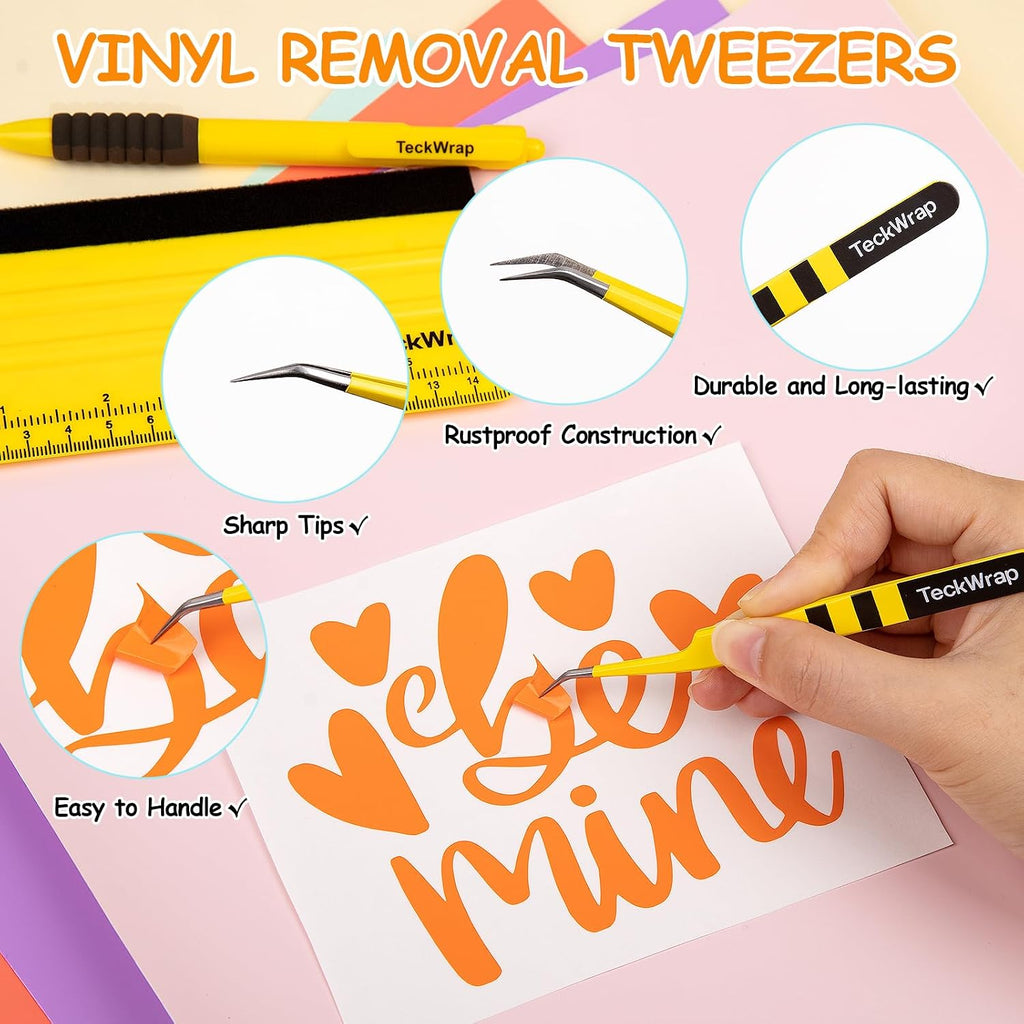 TECKWRAP Vinyl Craft Tool Kit for Decals, HTV & Iron-On Projects - 3PCS