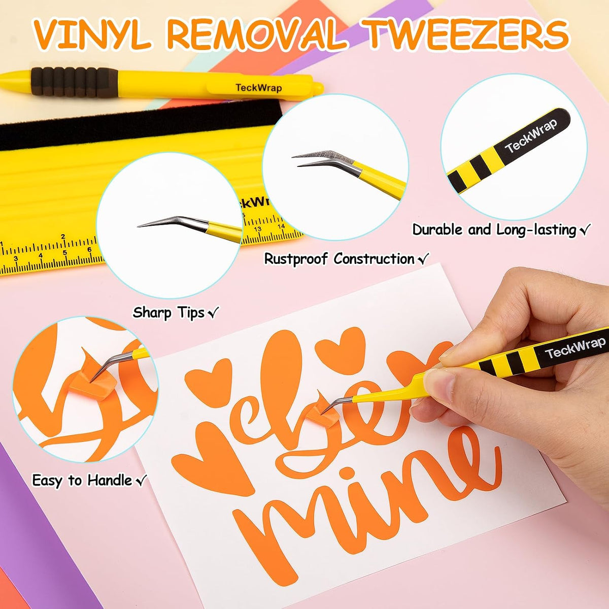TECKWRAP Vinyl Craft Tool Kit for Decals, HTV & Iron-On Projects - 3PCS
