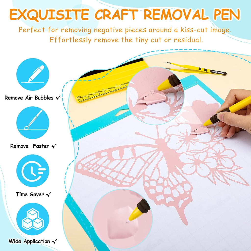 TECKWRAP Vinyl Craft Tool Kit for Decals, HTV & Iron-On Projects - 3PCS